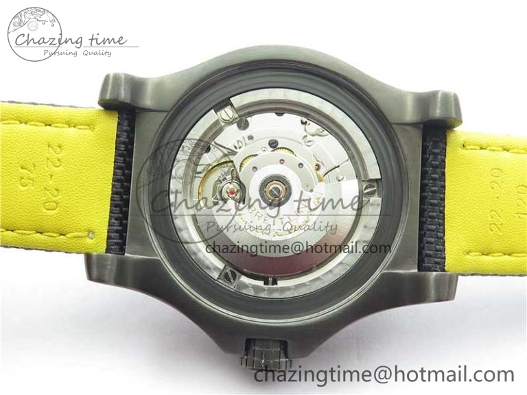Modern Seawolf 45mm DLC B50 1:1 BestEdition SuperLumed Black Dial Black Numeral Markers on Black Nylon Strap A2824(SuperThick Crystal) 5559