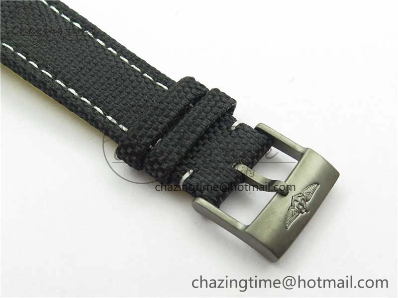 Modern Seawolf 45mm DLC B50 1:1 BestEdition SuperLumed Black Dial Black Numeral Markers on Black Nylon Strap A2824(SuperThick Crystal) 5559