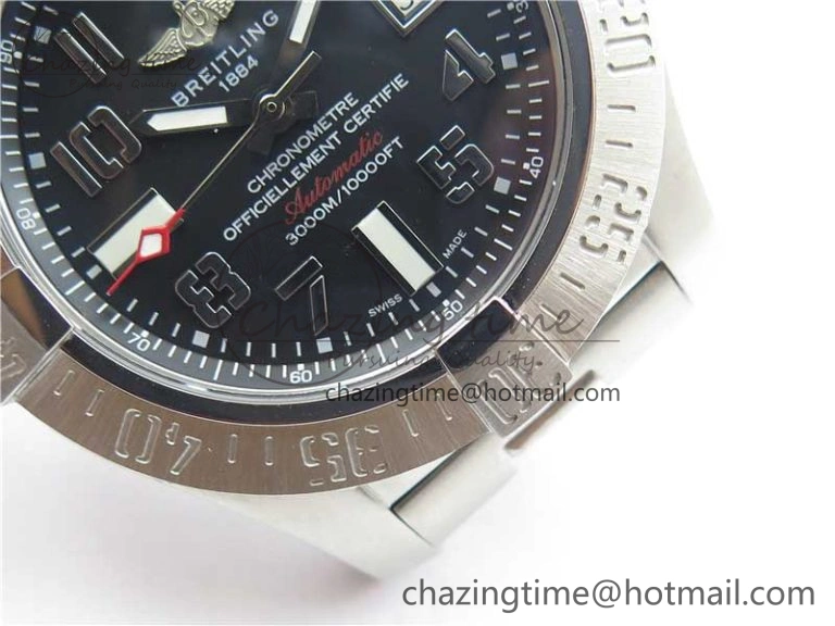 EasyCare Seawolf 45mm SS B50 1:1 Best Edition SuperLumed Black Dial Numeral Markers on SS Bracelet A2824(Super Thick Crystal) 5567