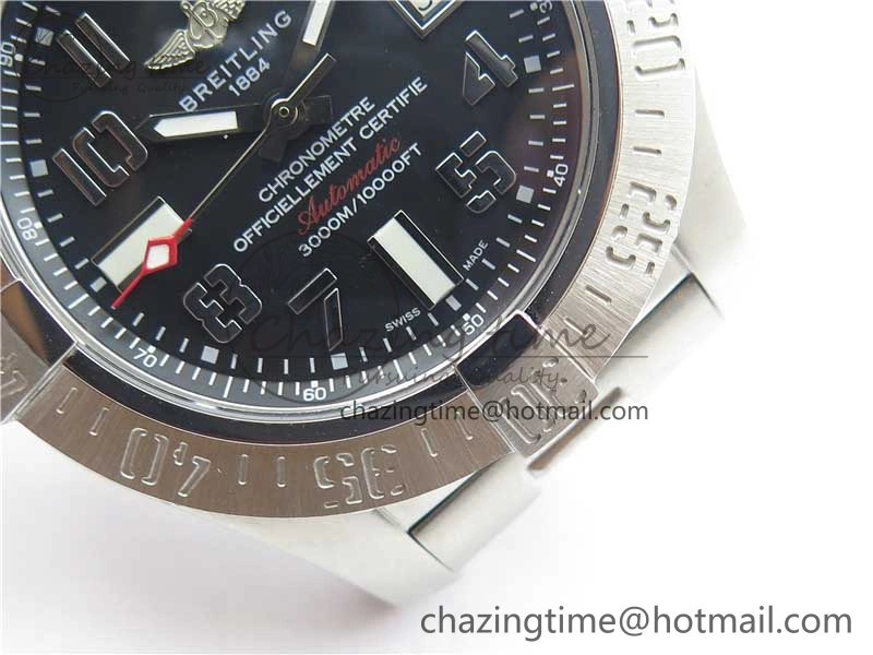 EasyCare Seawolf 45mm SS B50 1:1 Best Edition SuperLumed Black Dial Numeral Markers on SS Bracelet A2824(Super Thick Crystal) 5567