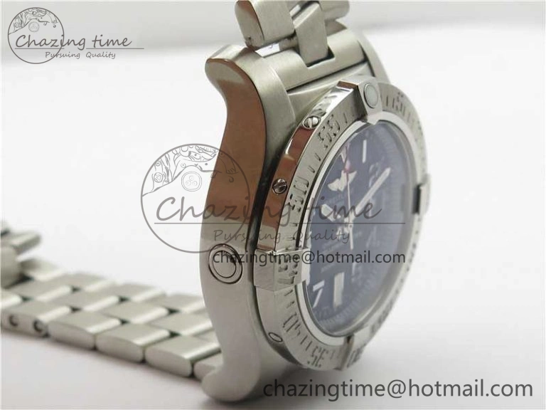 EasyCare Seawolf 45mm SS B50 1:1 Best Edition SuperLumed Black Dial Numeral Markers on SS Bracelet A2824(Super Thick Crystal) 5567