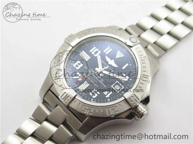EasyCare Seawolf 45mm SS B50 1:1 Best Edition SuperLumed Black Dial Numeral Markers on SS Bracelet A2824(Super Thick Crystal) 5567