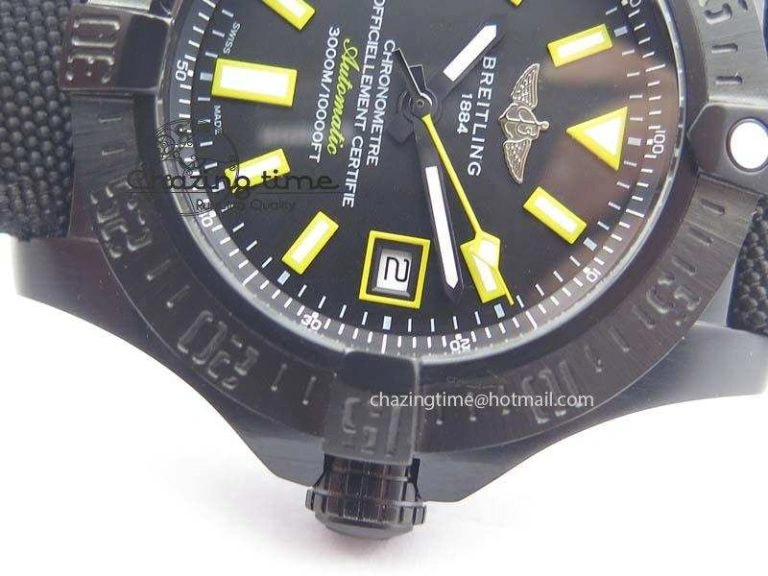 Seawolf DLC Best Edition Superlumed Black Dial On Nylon Strap A2836 (Super Thick Crystal) Efficient 5750
