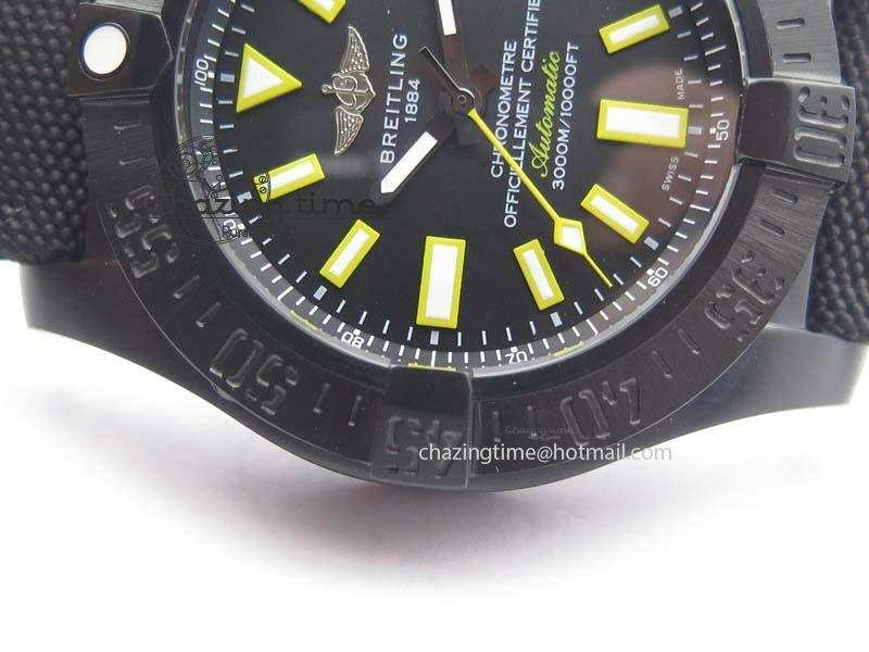 Seawolf DLC Best Edition Superlumed Black Dial On Nylon Strap A2836 (Super Thick Crystal) Efficient 5750