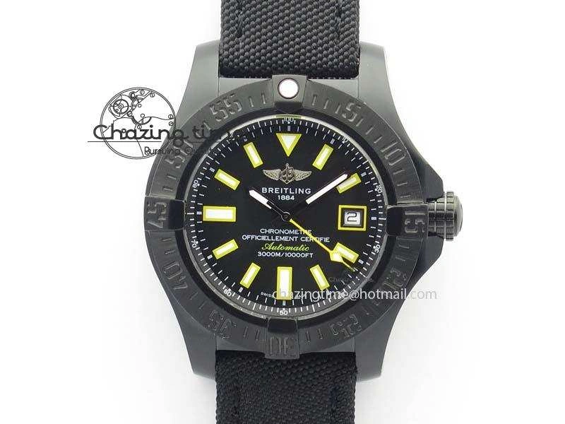 Seawolf DLC Best Edition Superlumed Black Dial On Nylon Strap A2836 (Super Thick Crystal) Efficient 5750