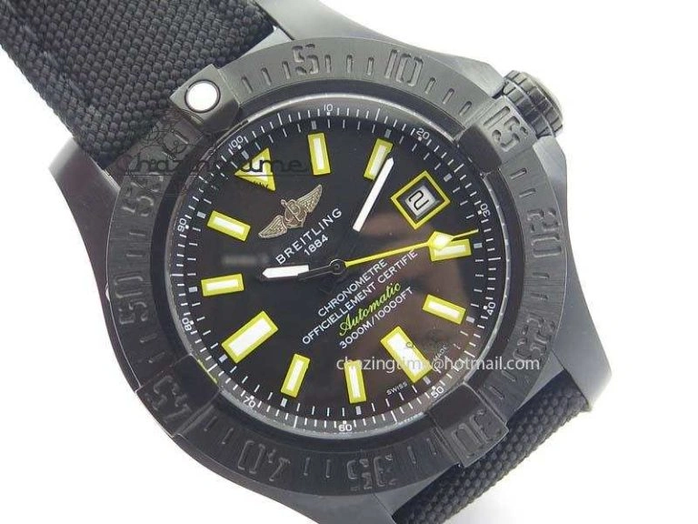 Seawolf DLC Best Edition Superlumed Black Dial On Nylon Strap A2836 (Super Thick Crystal) Efficient 5750