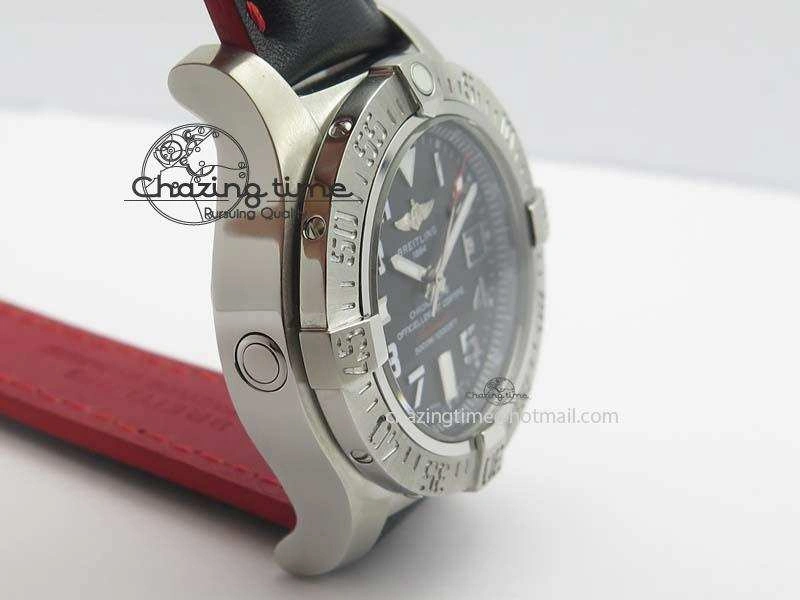 Seawolf SS 1:1 Best Edition Superlumed Black Numeral Dial On Leather Strap A UrbanStyle 5756