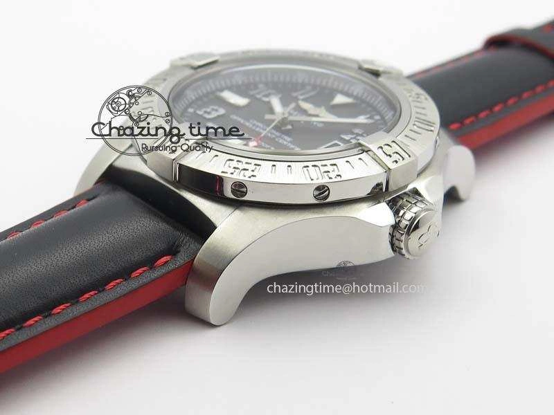 Seawolf SS 1:1 Best Edition Superlumed Black Numeral Dial On Leather Strap A UrbanStyle 5756