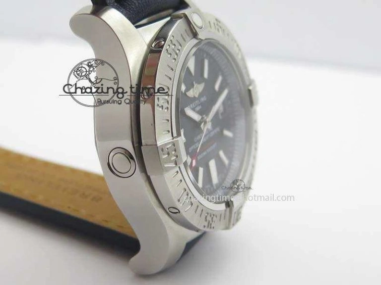 Seawolf SS 1:1 Best Edition Superlumed Black Sticks Dial On Leather Strap A WeatherProof 5753