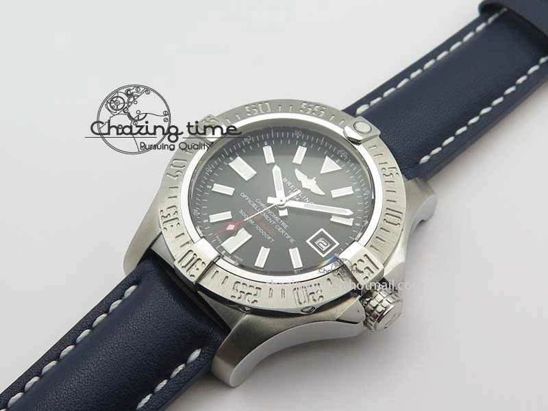Seawolf SS 1:1 Best Edition Superlumed Black Sticks Dial On Leather Strap A WeatherProof 5753