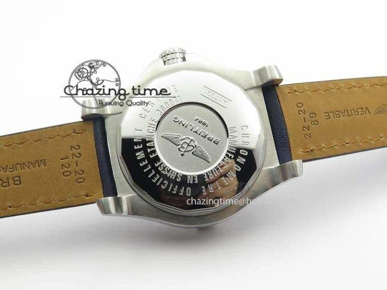 Seawolf SS 1:1 Best Edition Superlumed Black Sticks Dial On Leather Strap A WeatherProof 5753