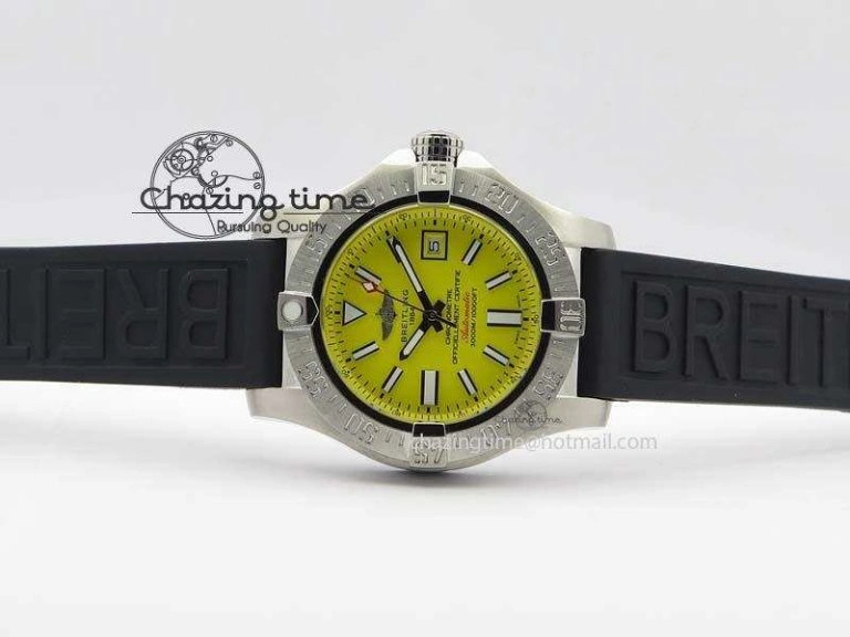 Seawolf SS 1:1 Best Edition Superlumed Yellow Sticks Dial On Rubber Strap A Effortless 5754