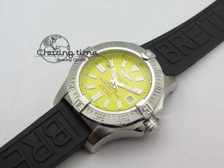Seawolf SS 1:1 Best Edition Superlumed Yellow Sticks Dial On Rubber Strap A Effortless 5754