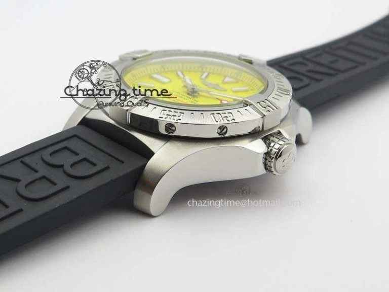 Seawolf SS 1:1 Best Edition Superlumed Yellow Sticks Dial On Rubber Strap A Effortless 5754