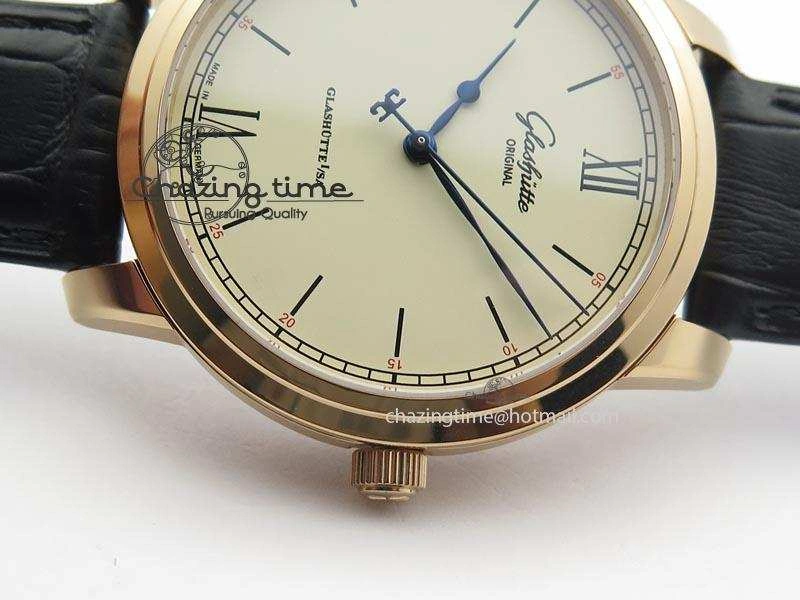 HighQuality Senator Excellence RG Cream Dial On Black Leather Strap A 6641