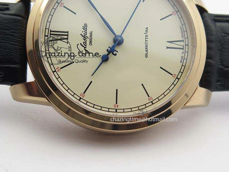 HighQuality Senator Excellence RG Cream Dial On Black Leather Strap A 6641