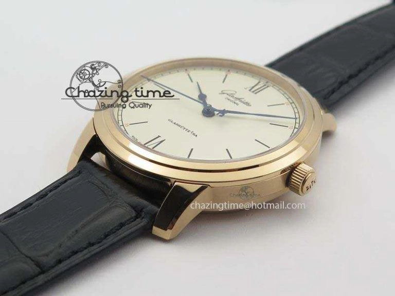 HighQuality Senator Excellence RG Cream Dial On Black Leather Strap A 6641