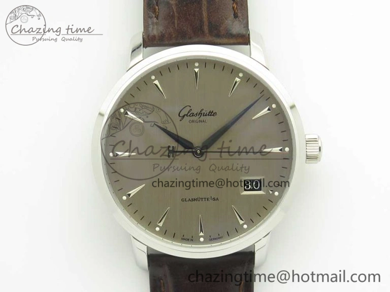 TechFriendly Senator Excellence SS Black Numeral Dial On Black Leather Strap A 6645