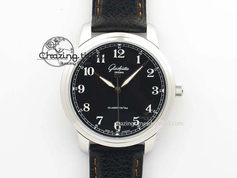 TechFriendly Senator Excellence SS Black Numeral Dial On Black Leather Strap A 6645