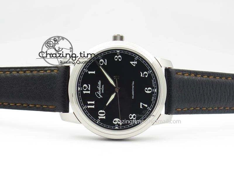 TechFriendly Senator Excellence SS Black Numeral Dial On Black Leather Strap A 6645