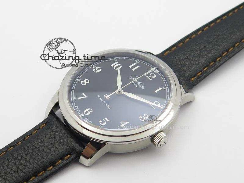 TechFriendly Senator Excellence SS Black Numeral Dial On Black Leather Strap A 6645