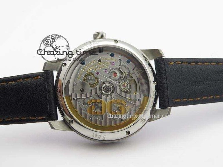 TechFriendly Senator Excellence SS Black Numeral Dial On Black Leather Strap A 6645
