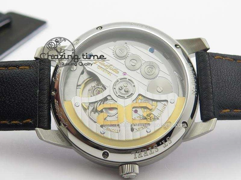TechFriendly Senator Excellence SS Black Numeral Dial On Black Leather Strap A 6645