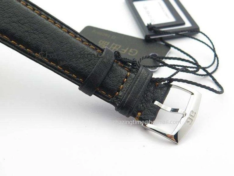 TechFriendly Senator Excellence SS Black Numeral Dial On Black Leather Strap A 6645