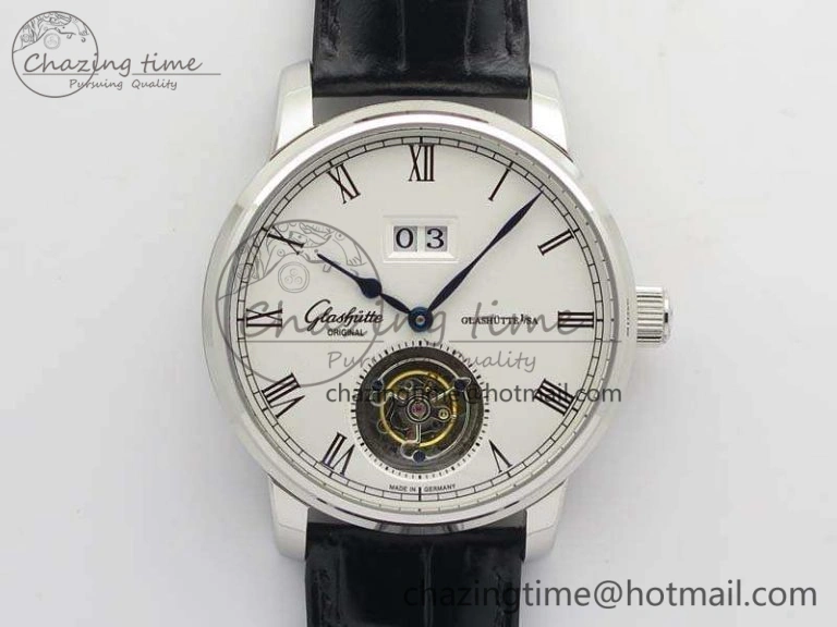 TechFriendly Senator Excellence SS Black Numeral Dial On Black Leather Strap A 6645