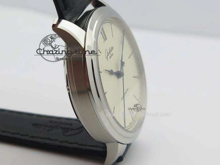 Senator Excellence SS Cream Dial On Black Leather Strap A Sophisticated 6646