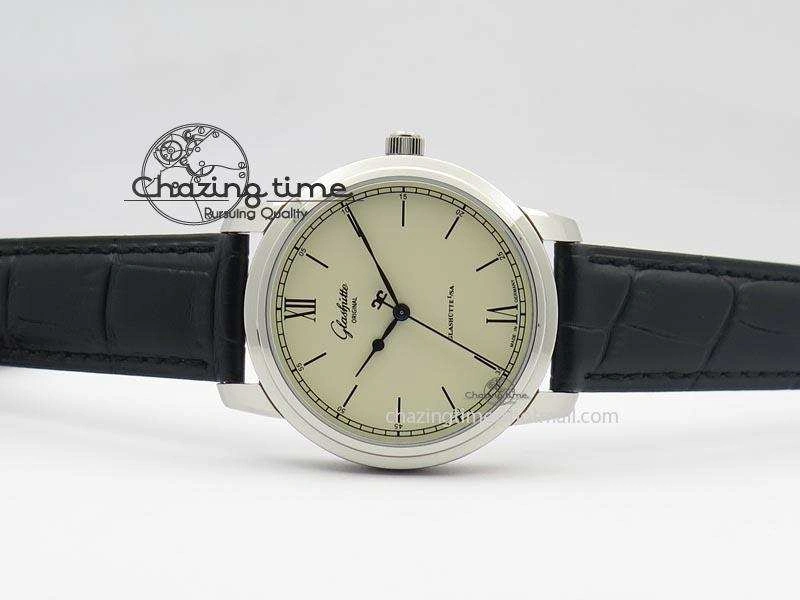 Senator Excellence SS Cream Dial On Black Leather Strap A Sophisticated 6646