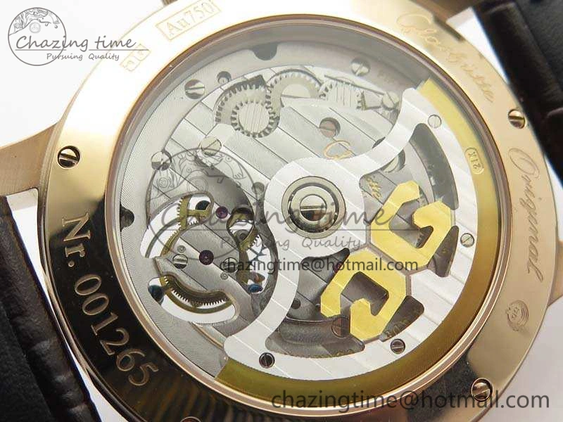 Senator Meissen Tourbillon Double Date RG White Dial On Brown Leather Strap GoodFit 6643