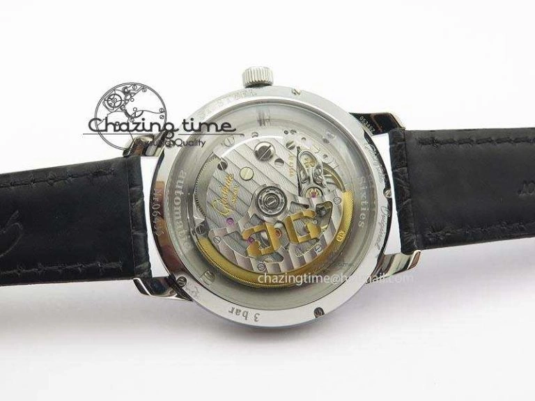 Senator Sixties SS Black Dial On Black Leather Strap A Stretchable 6656