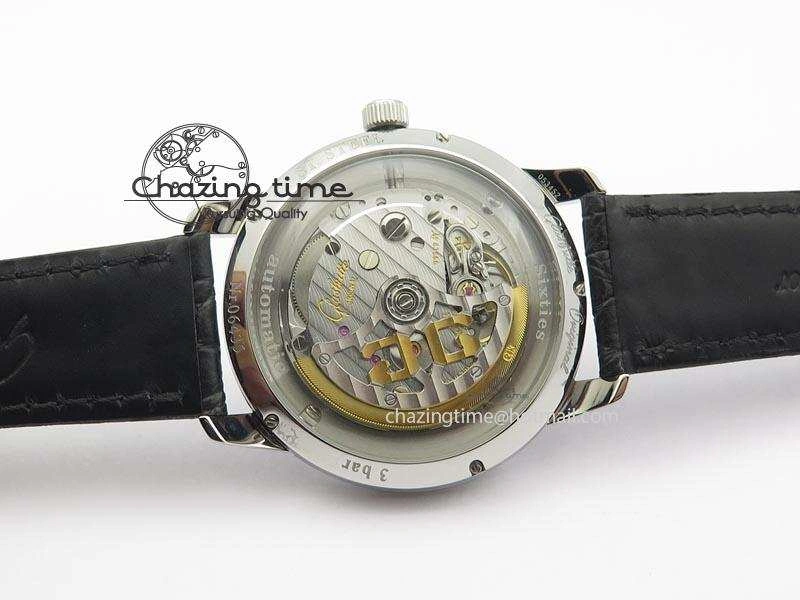 Senator Sixties SS Black Dial On Black Leather Strap A Stretchable 6656