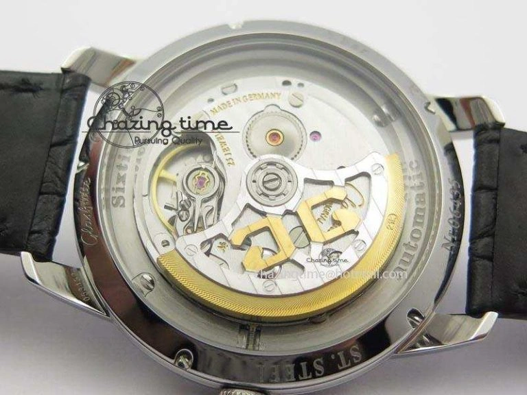 Senator Sixties SS Black Dial On Black Leather Strap A Stretchable 6656