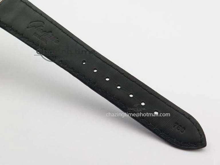 Senator Sixties SS Black Dial On Black Leather Strap A Stretchable 6656