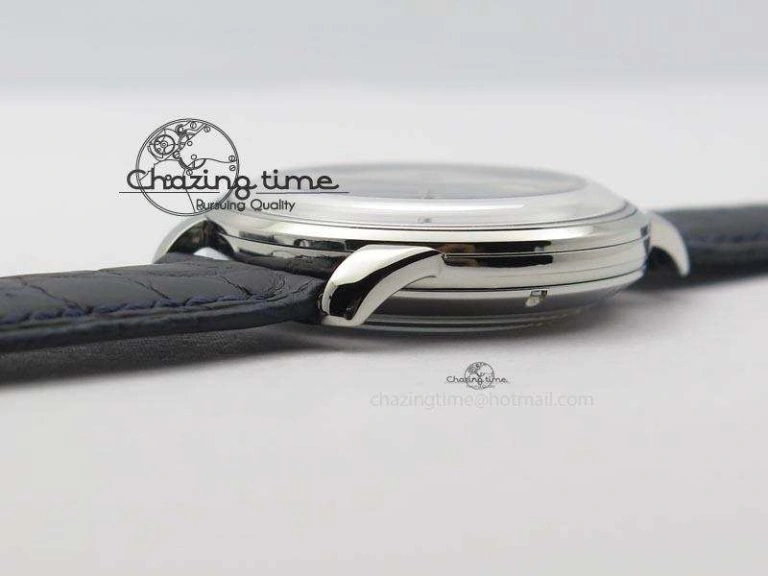 Durable Senator Sixties SS Blue Dial On Black Leather Strap A 6651