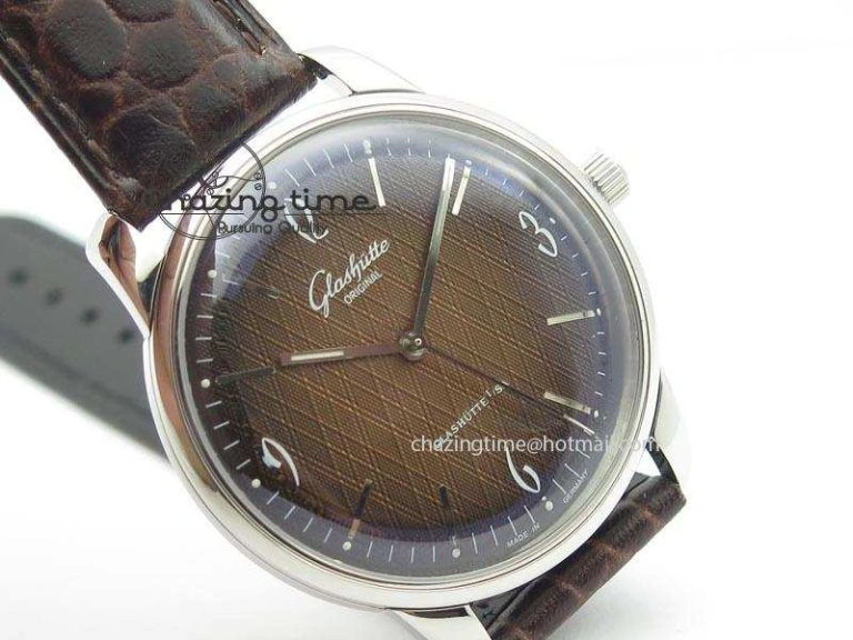 Senator Sixties SS Brown Dial On Brown Leather Strap A Lightweight 6648