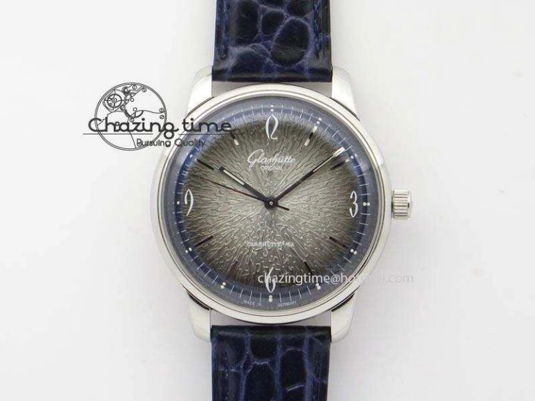 Bold Senator Sixties SS Gray Dial On Blue Leather Strap A 6652