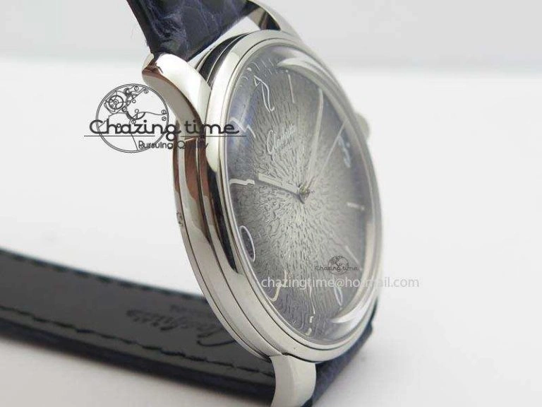 Bold Senator Sixties SS Gray Dial On Blue Leather Strap A 6652