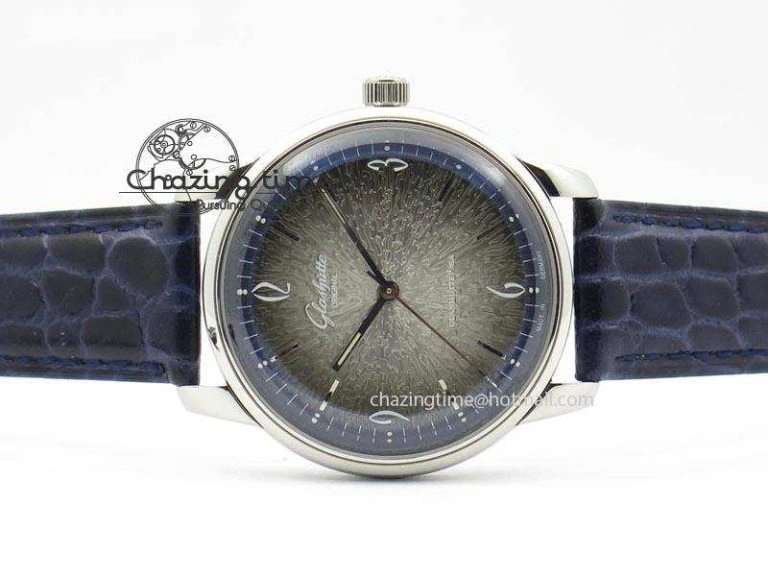 Bold Senator Sixties SS Gray Dial On Blue Leather Strap A 6652