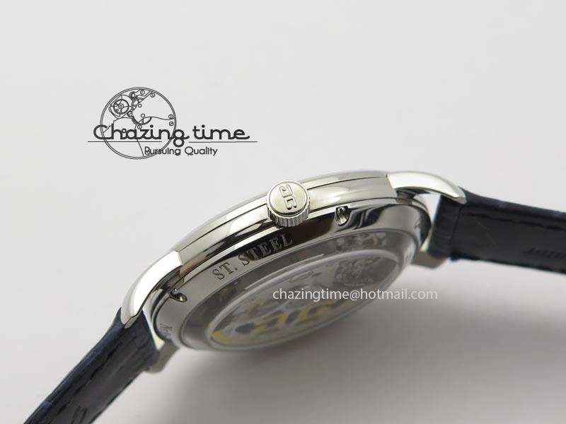 Bold Senator Sixties SS Gray Dial On Blue Leather Strap A 6652