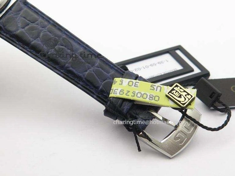 Bold Senator Sixties SS Gray Dial On Blue Leather Strap A 6652