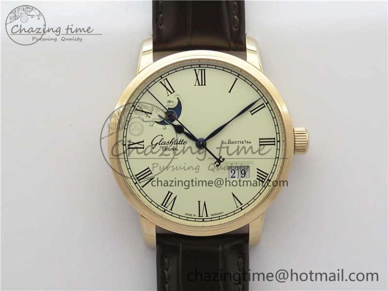 UrbanChic Senator Sixties SS Red Dial On Brown Leather Strap A 6647