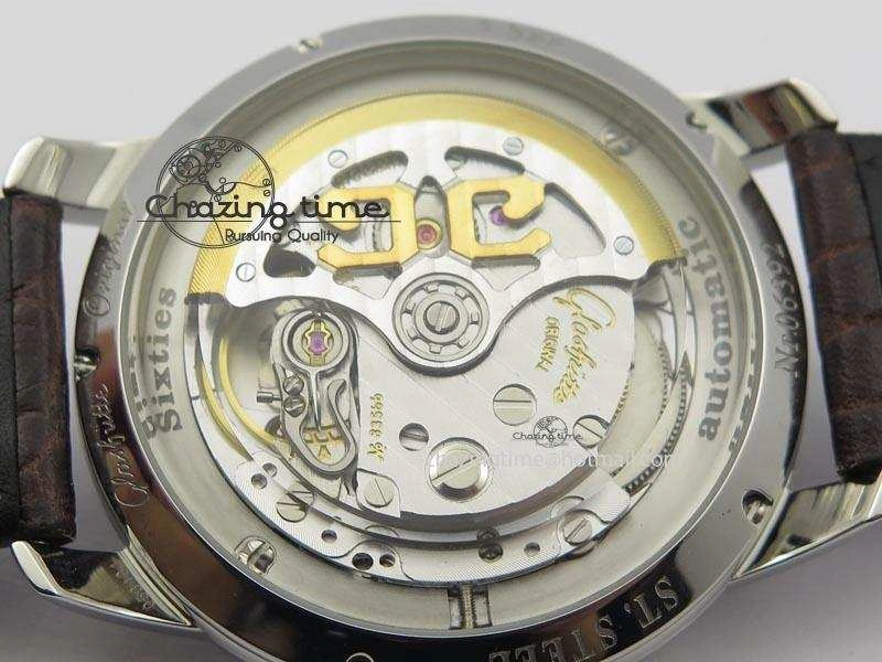 UrbanChic Senator Sixties SS Red Dial On Brown Leather Strap A 6647