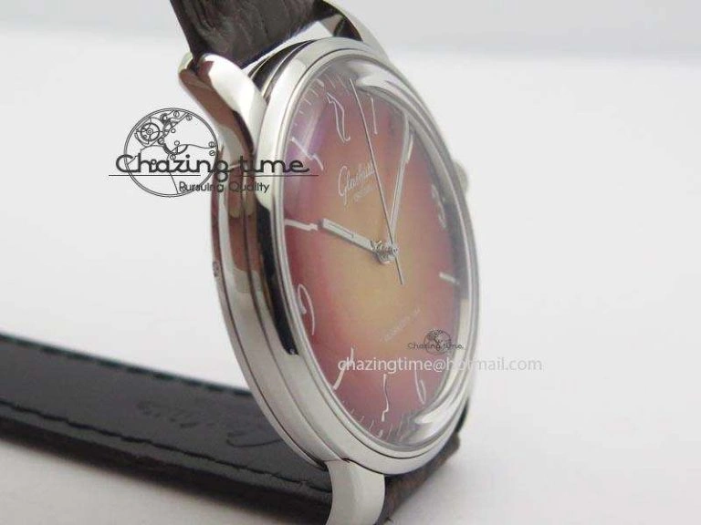 UrbanChic Senator Sixties SS Red Dial On Brown Leather Strap A 6647
