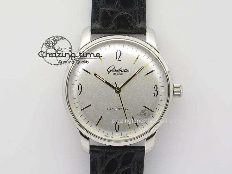 Senator Sixties SS White Dial On Black Leather Strap A Lightweight 6654