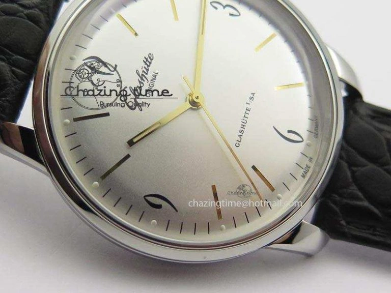 Senator Sixties SS White Dial On Black Leather Strap A Lightweight 6654