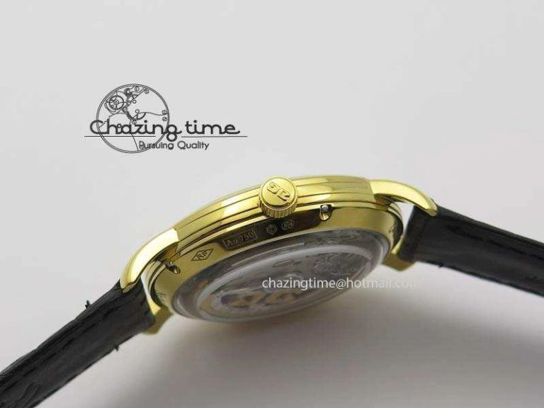 Senator Sixties YG Black Dial On Black Leather Strap A UrbanChic 6650