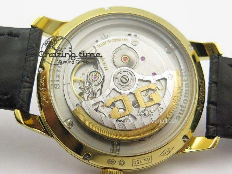 Senator Sixties YG Black Dial On Black Leather Strap A UrbanChic 6650